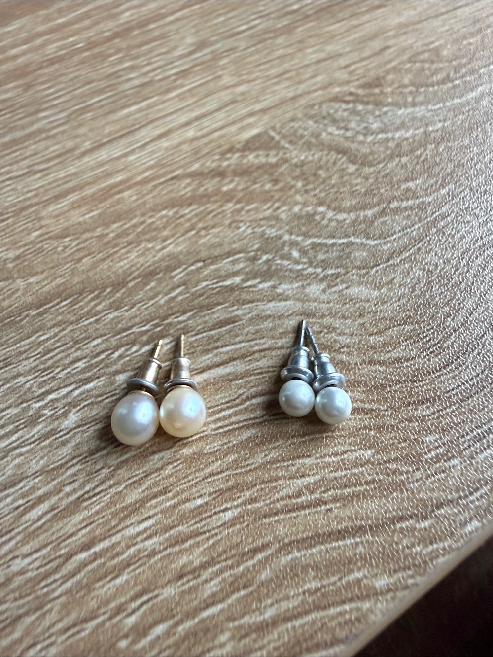 Classic Pearl Stud Earrings - Set of 2